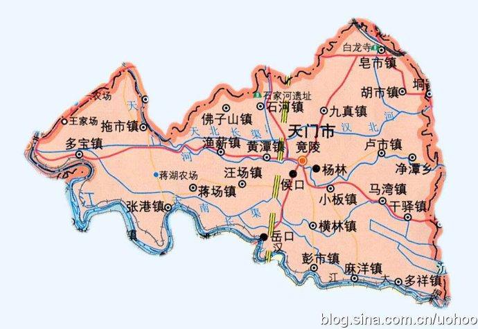 天门市地图